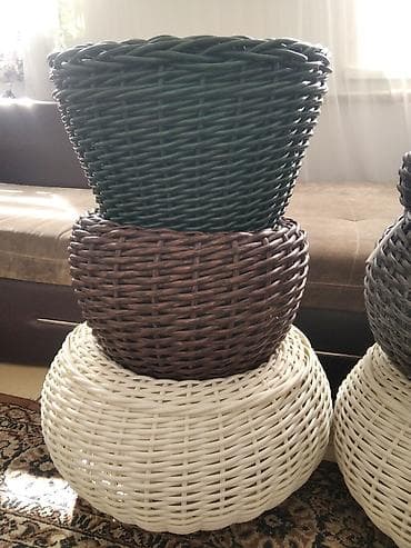 Плетёные кашпо и декоративные корзины для растений - Материал