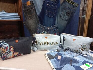 купить мужской клатч из натуральной кожи ручной работы: Джинсовые сумки ручной работы — 2