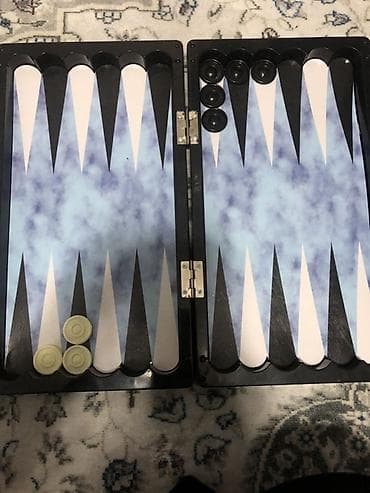 чехол а3: Набор настольных игр 3 в‑1: шахматы + нарды в складном кейсе,шашки - — 9