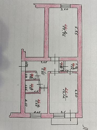 купить квартиру бу: 2 комнаты, 48 м², Индивидуалка, 4 этаж, Старый ремонт — 7