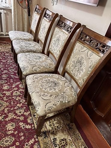 Үй жана бакча: Раздвижной стол из массива дерева в классическом стиле с 10 стульями — 8