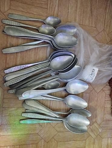 Ложки советские алюминиевые, алюминий. 22 большие и 3 маленькие