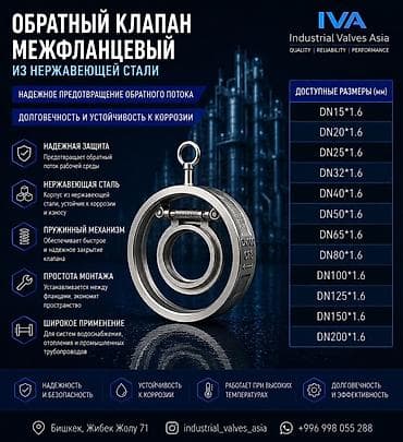 волейбольный форма: Обратный клапан межфланцевый из нержавеющей стали Назначение: - — 1