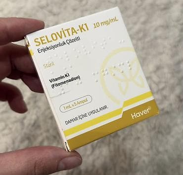 болуп: Витамин K1 (фитоменадион) — инъекционный раствор Selovita-K1. - Форма — 3