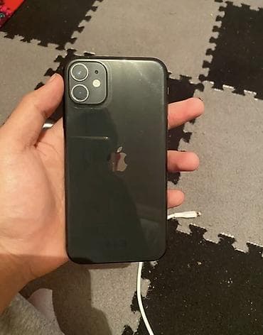 IPhone 11, Б/у, 128 ГБ, Черный, Зарядное устройство, Защитное стекло, Чехол, 71 %