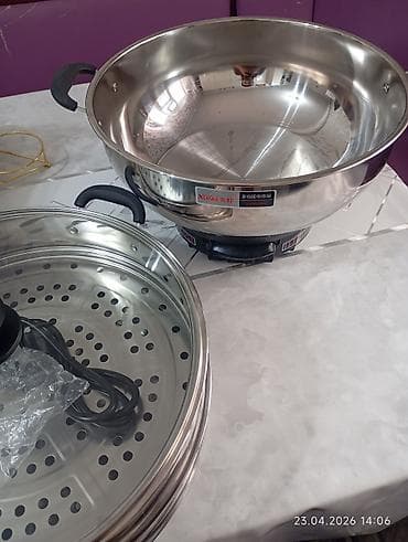 rice cooker: Электрическая многофункциональная пароварка с двумя чашками — 7