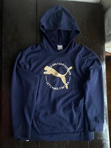 pull bear: Мужская толстовка, S, Puma, Б/у, цвет - Синий — 2