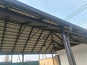 металические гаражи: Навес, Другая форма, Металл, Черепица, Новый, Установка — 2