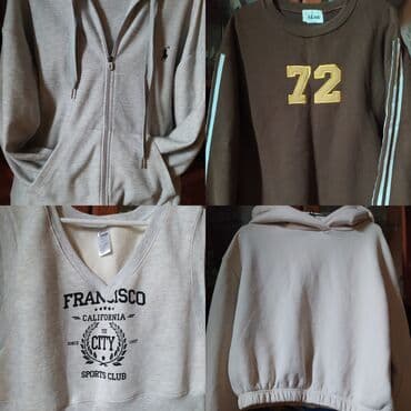 стил плащ: 1️⃣ Серый капюшондуу кофта (замок менен) 🆕 Жаңы 📏 Өлчөм: M 💰 Баасы — 1