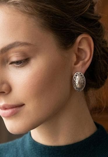 серебряную серги: Серебряные серьги, Проба 925, Женские — 2