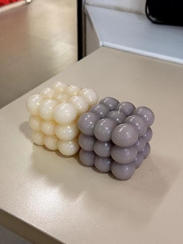 ароматные свечи: Ароматные свечи Bubble Cube - Фигура: куб из круглых «пузырьков» — — 1