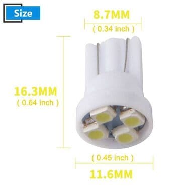 Лампа накаливания с цоколем Т10. Напряжение 12 В. Потребляемая