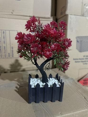 уличные растении: Искусственное декоративное дерево в кашпо - Композиция: мини-деревце — 7