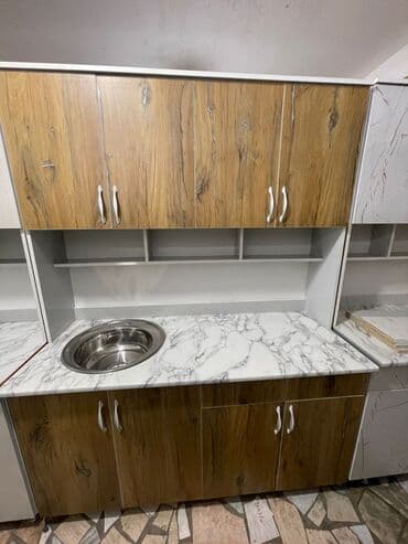 кухонный стол для маленькой кухни купить: Кухонный гарнитур, Новый, цвет - Белый, ДСП, Бесплатная доставка — 5