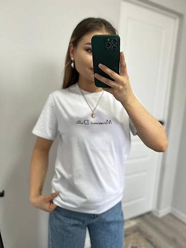 Спорттук кийим: Базовые женские футболки, короткий рукав, прямой крой - Материал — 1