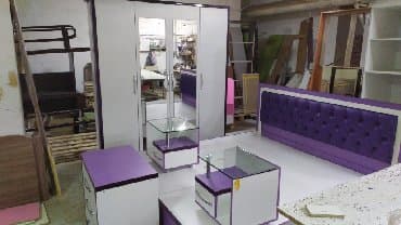 детская кровать шкаф стол в одном: Уктоочу бөлмө гарнитуру, Эки кишилик керебет, Шкаф, Комод — 2