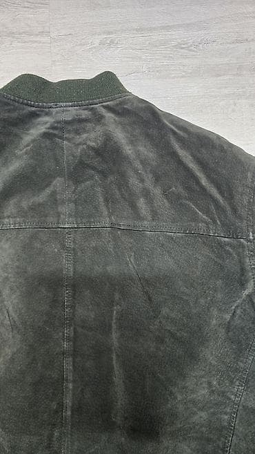 ретро вещи: Продаю кожаную куртку. Замша. Винтаж. Цвет куртки зелено-изумрудный — 6