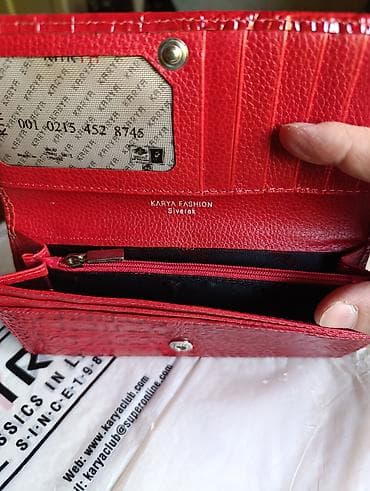 чехол для карт: Продаётся кошелек фирмы Karya, цвет красный,г.Ош — 3
