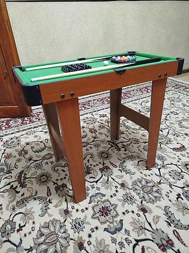 детский бильярд: Мини-бильярдный стол с комплектом аксессуаров - Компактный напольный — 4