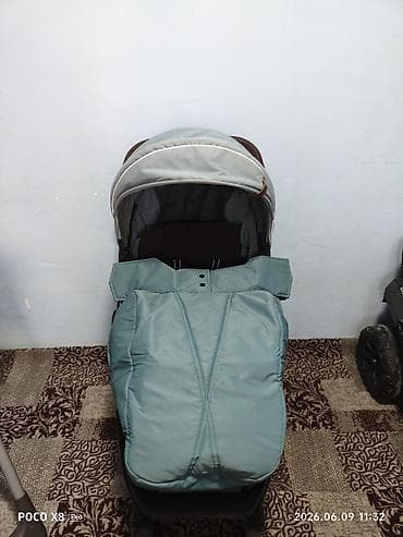 peg prego: Прогулочная коляска King Sport (серо-бирюзовый текстиль, чёрная рама) — 3