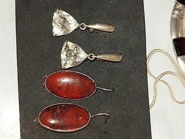 Серебряные серьги, Проба 925, Женские, Б/у — 2