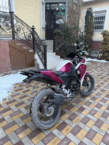 утка мотоцикл: Спортивный мотоцикл с обтекателями (цвет: фуксия/белый/чёрный) — 5