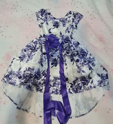 Детское платье, цвет - Фиолетовый, Новый