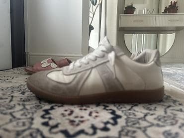 Босоножки, сандалии, шлепанцы: Кроссовки в стиле German Army Trainer (GAT) - Цвет: белый с серыми — 4