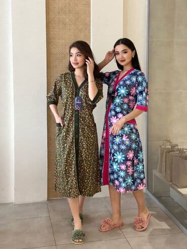 домашние халаты больших размеров: Халат, Хлопок, Узбекистанская, XS, 2XS, L — 1