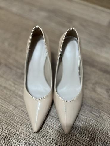 pull and beer: Лодочки-туфли на шпильке, бежевые (нюд) Идеально сочетаются с деловыми — 4