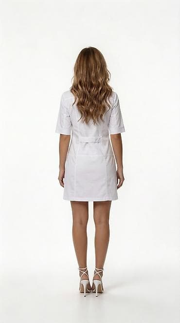 прокат костюмы: Платье‑халат для специалистов бьюти и медицины - Формат: короткое — 3