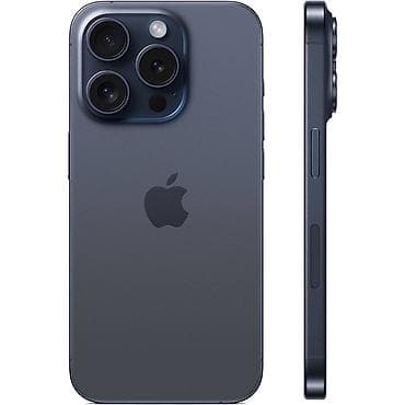 second hand mobile: IPhone 15 Pro, Б/у, 256 ГБ, Blue Titanium, Защитное стекло, Чехол, 86 % — 1
