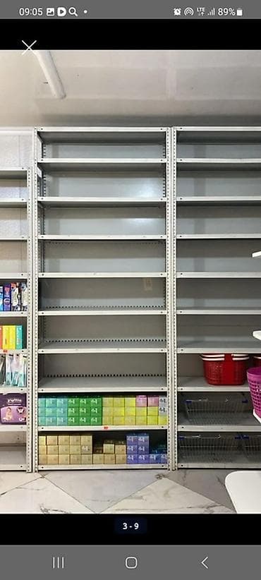 Соода жабдуулары: Металлические стеллажи для магазина/склада - Конструкция: пристенные — 3
