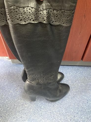equestrian riding boot: Женские высокие сапоги на каблуке Италия, 1 раз одела! Кожа, лригинал! — 4