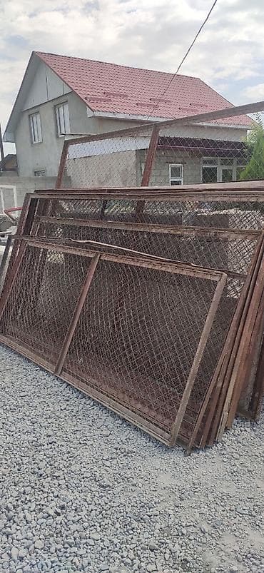 Металлические заборы: Секции металлического забора из сетки-рабицы 14 штук цена за — 4