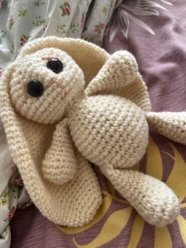 чебурашка из плюшевой пряжи: Вязаная игрушка «Зайчонок» - Ручная работа в технике амигуруми - — 3