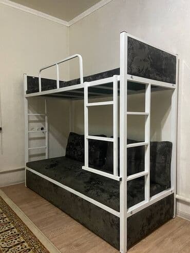 железный двухъярусный кровать: Кровать двухъярусный Раскладной Кровать Полимерная порошковая — 4