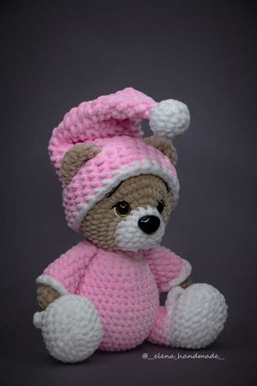 реглан с пайетками перевертышами: Вязаный мишка в пижаме на заказ. Не знаешь, что подарить. Оригинальный — 1