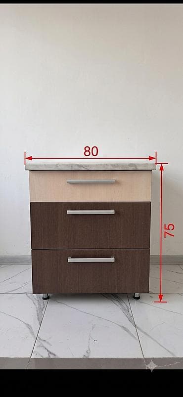 кухонный стенки: Кухонный гарнитур, Б/у, цвет - Бежевый — 2