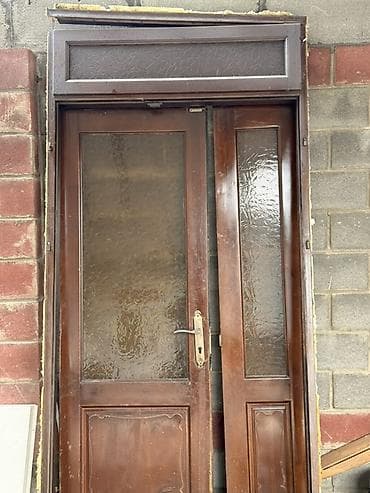 Ички жасалга: Үйлөр жана батирлер үчүн эшик, Жыгач, Эки эшиктуу, Россия, Айнек менен, түсү - Күрөң — 2