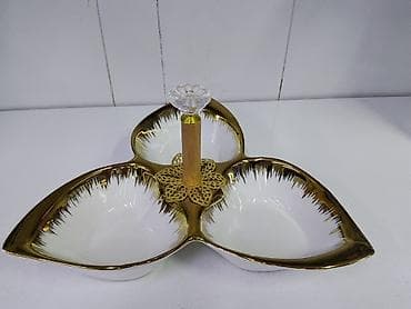 кружки чайные: Менажница/сервировочное блюдо на 3 секции. - Форма: три — 2