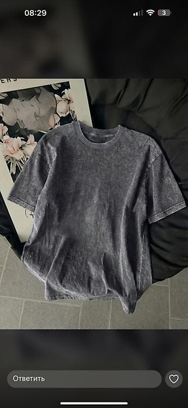 оверсайз одежды: Футболка оверсайз в стиле washed (винтажное вываренное окрашивание) - — 7