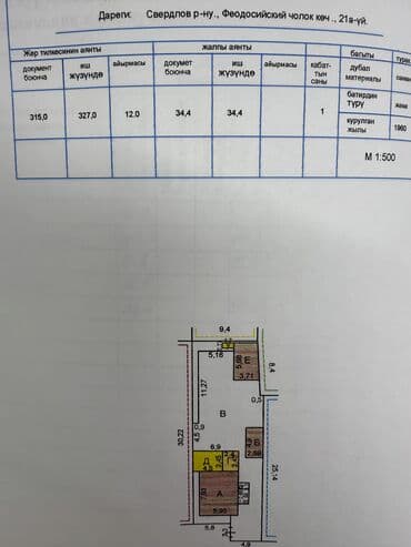 дом ипотеку: Барак, 34 м², 2 бөлмө, Кыймылсыз мүлк агенттиги, ПСО (өз алдынча бүтүрүү) — 1