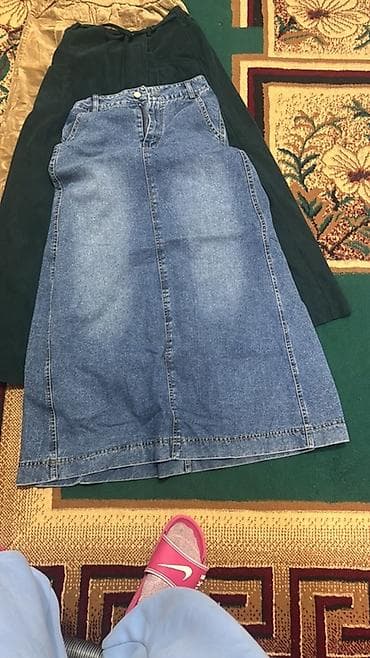 класические брюки: Юбка, Модель юбки: Прямая, Миди, Вельвет — 3