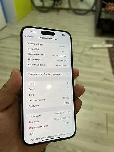 диспи: IPhone 14 Pro Max, 1 ТБ, Deep Purple, 77 % — 2