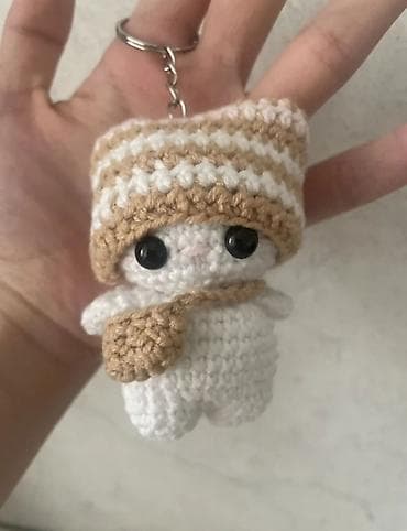 кок талаа: Брелок, Текстиль, Жаңы, Унисекс, түсү - Ак — 1