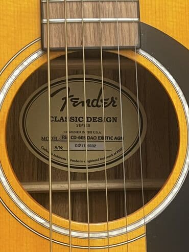 музыкальный инструмент ямаха: Акустическая гитара Limited Edition Fender CD-60S Dreadnought, Walnut — 3