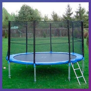 батуте: Каркасные батуты с ограждениями. До 150кг выдерживает вес. Для детей — 2