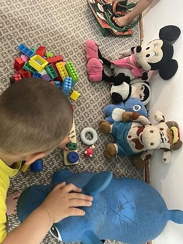 развивающие игрушки для детей 4 лет: Большой набор детских игрушек Состав: - Крупные пластиковые — 3