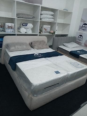 двухместный кровать: Стильная двуспальная кровать с мягким изголовьем — современный дизайн! — 1